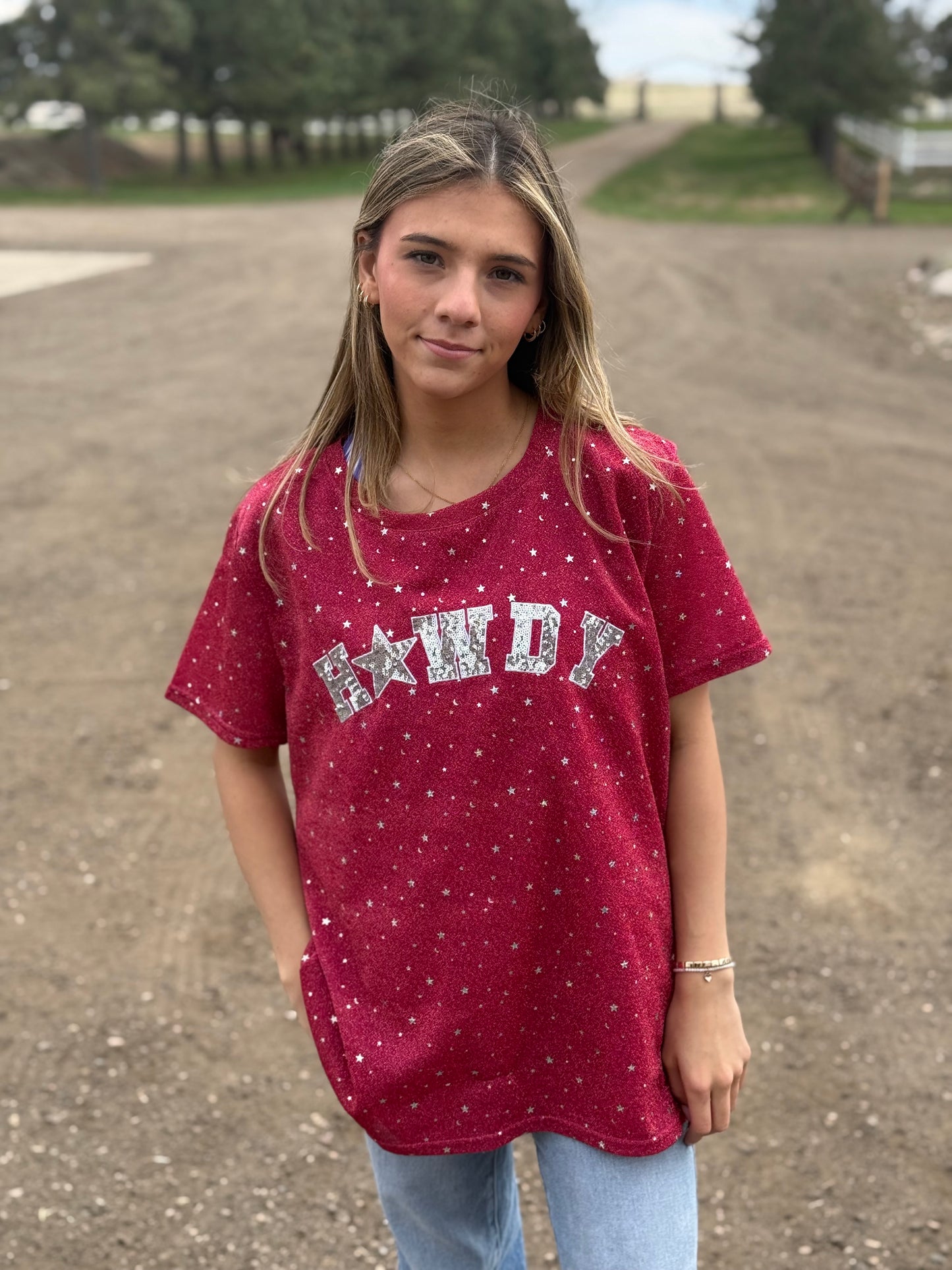 Howdy Sequin Tee