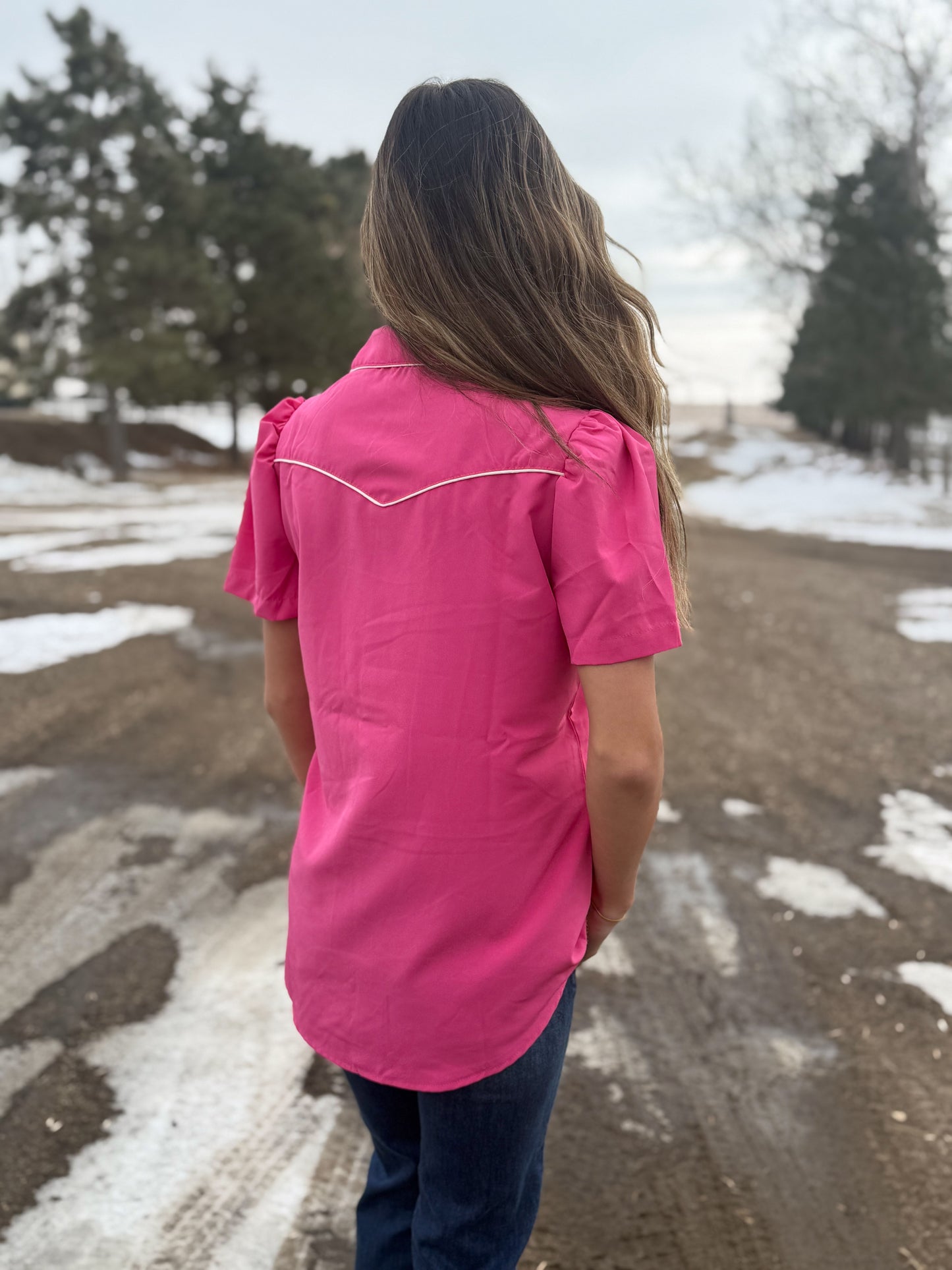 MHF 1 The Howdy Hot Pink Top