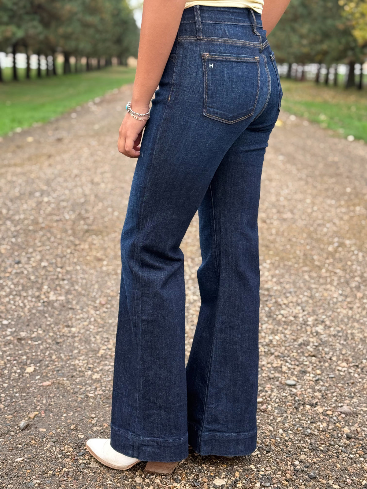 HAALA - Bella Trouser - Deep Ocean: Gold Combo