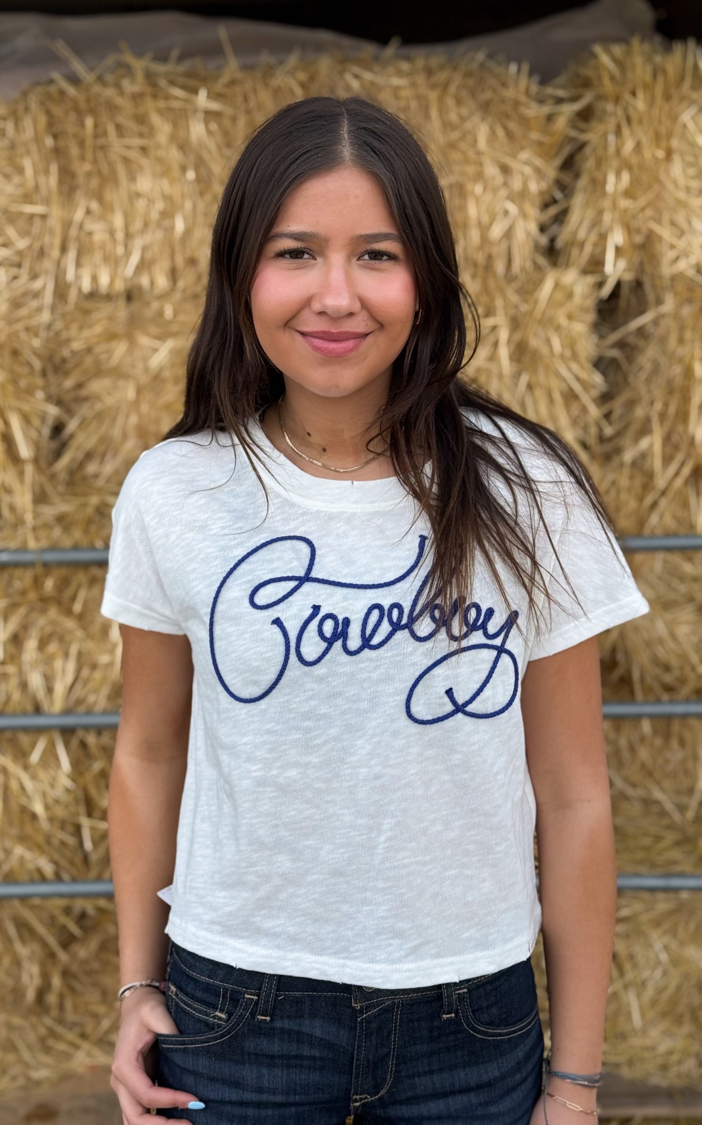 Ariat - Womens Cowboy T-shirt - Cloud Dancer