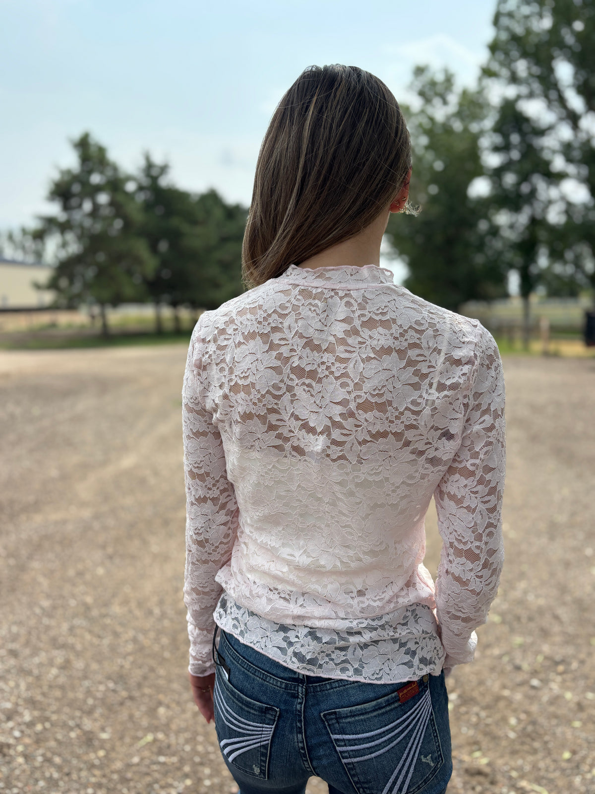 Pink Floral Mesh