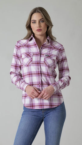 Kimes Ranch Matadora Lilac Plaid Shirt