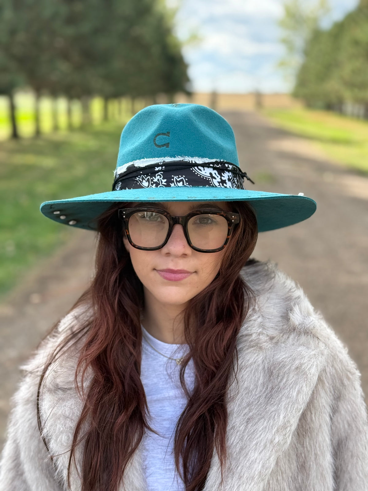 Charlie 1 Horse - Branded Hat Decorated - Teal