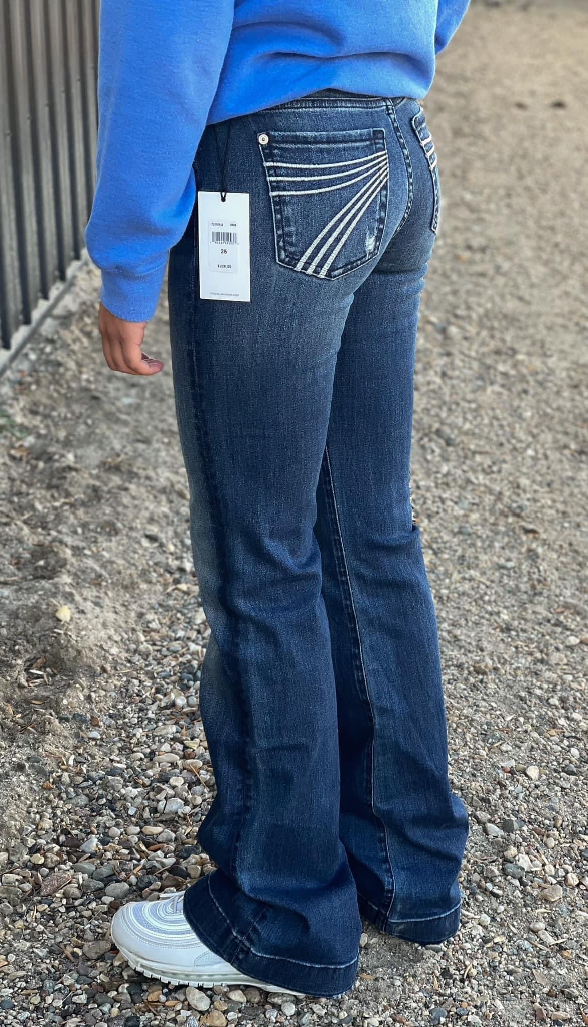 For All Mankind Dojo Lake Blue with White Stitch (NEW)(XOS)