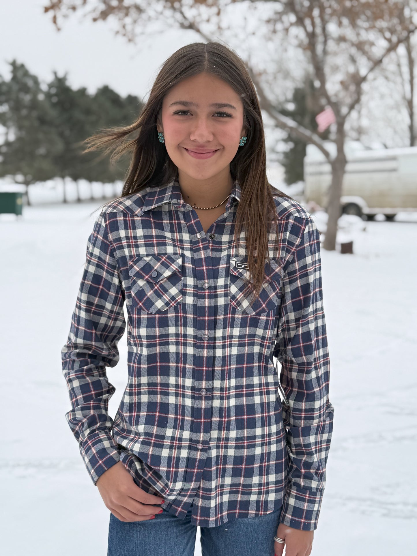 Kimes Ranch San Mateo Flannel Top - Blue