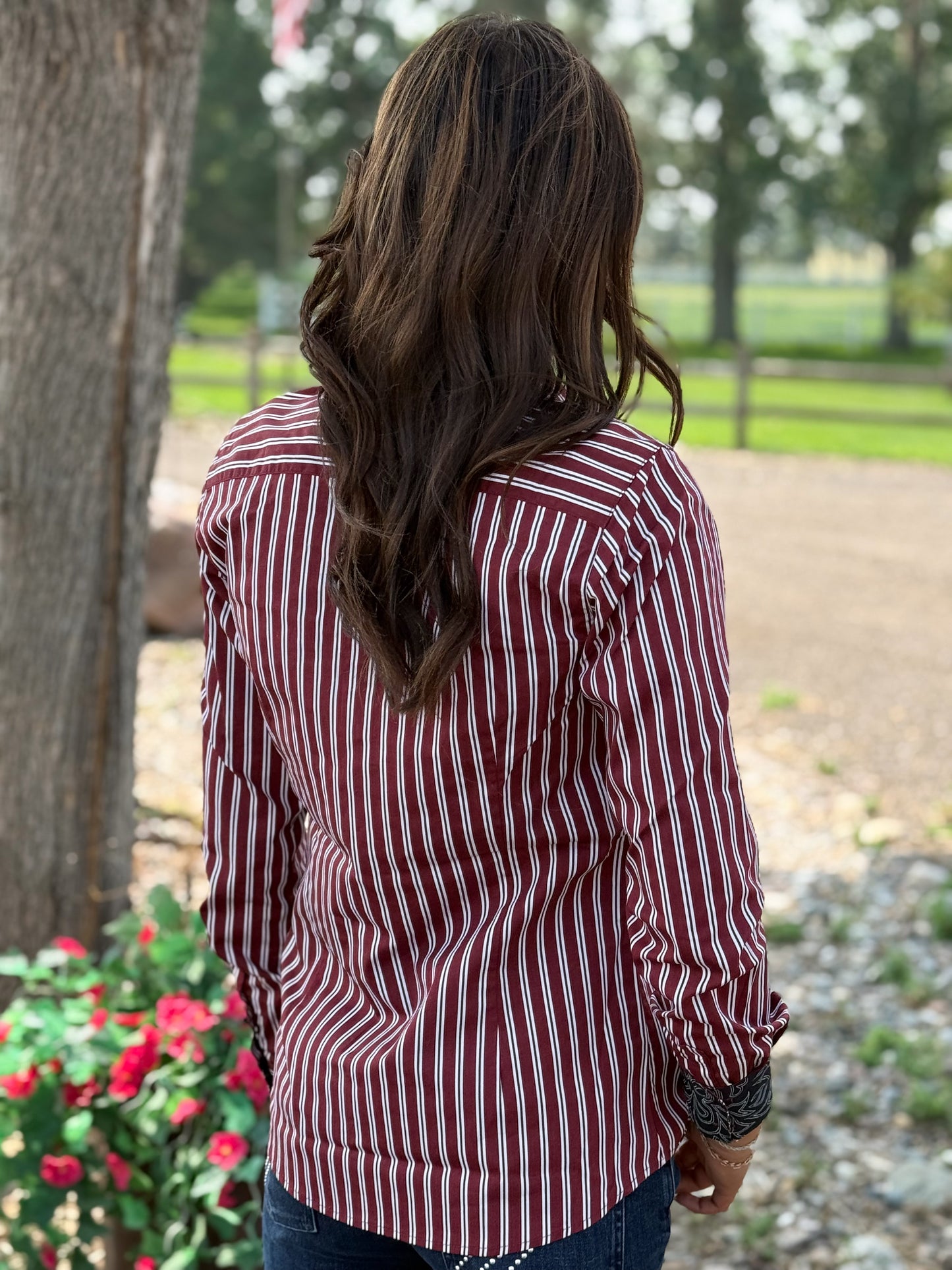 Ariat - Womens WR Kirby Shirt - Cabernet Stripe