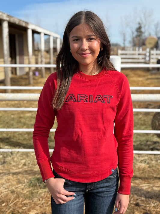 Ariat - Womens Benicia Team Sweatshirt - Red