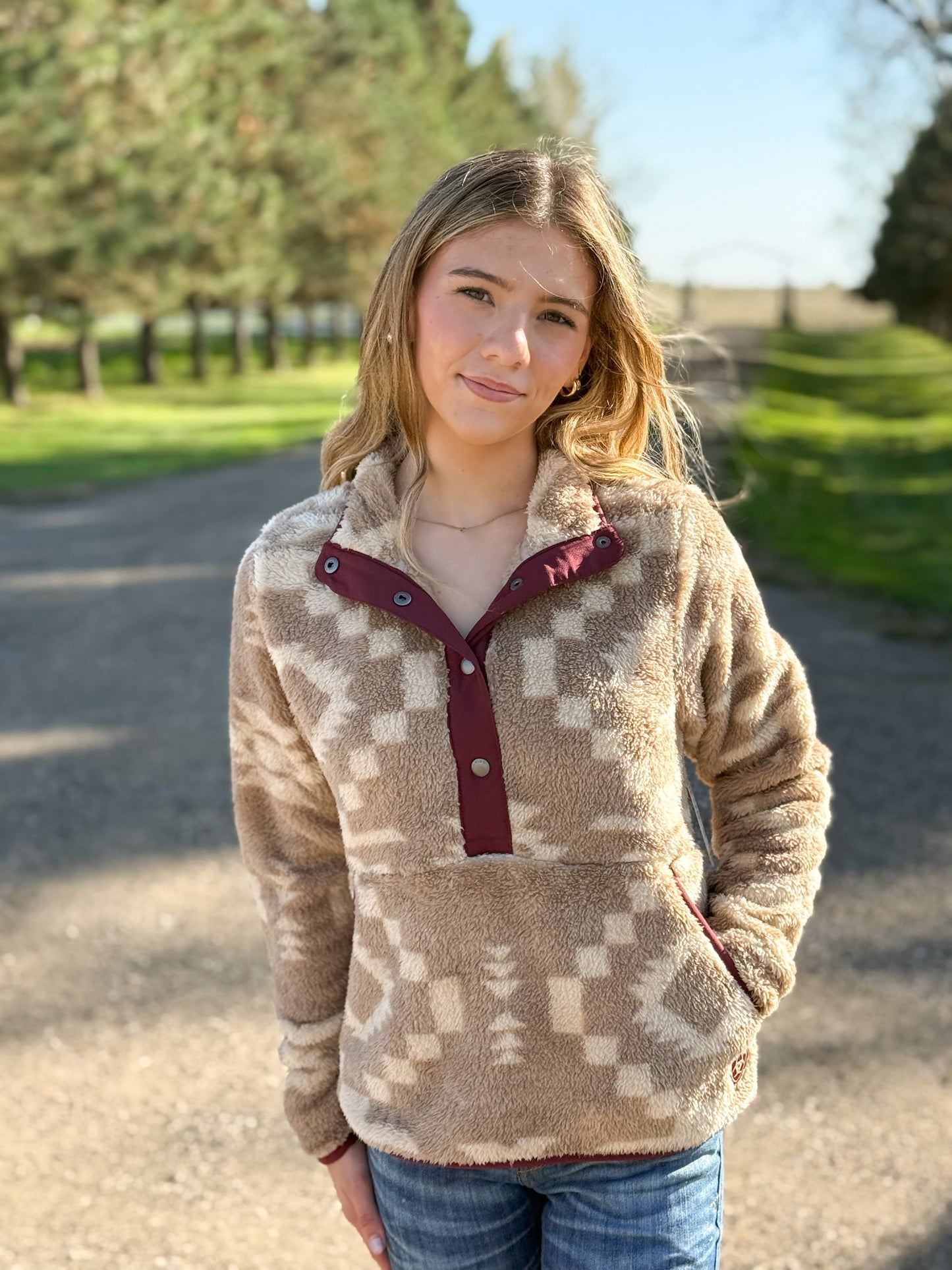 Ariat - Berber Snap Front Sweatshirt - Lone Ridge Print