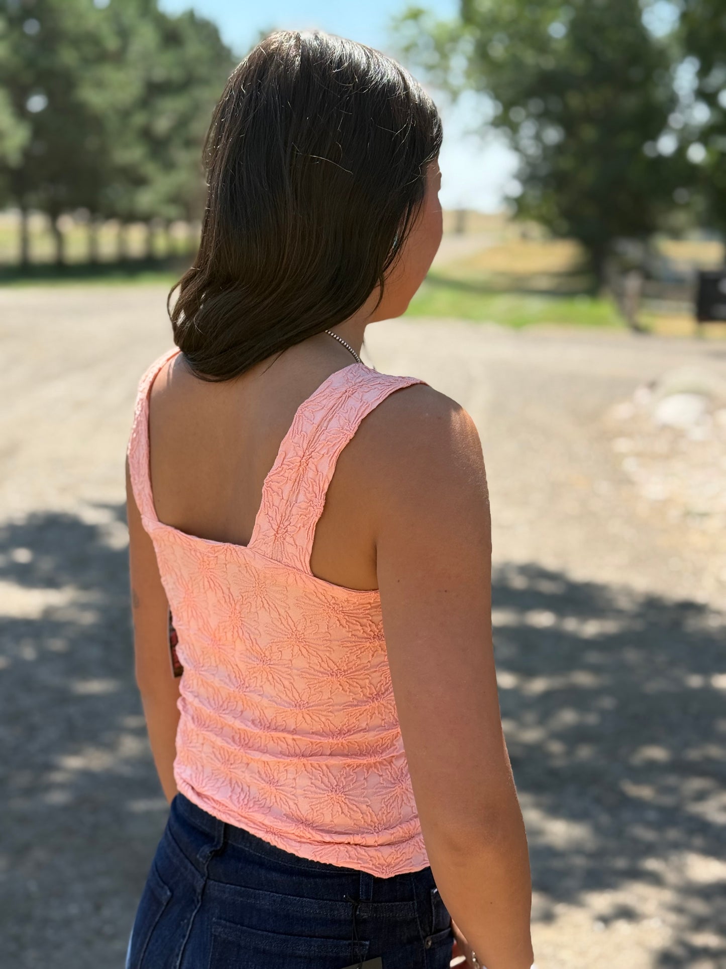 The Floral Tank - Coral