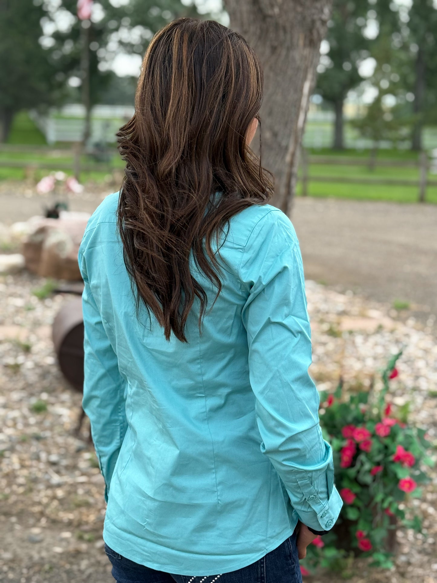Ariat - Womens WR Kirby Stretch Shirt - Aqua Sea