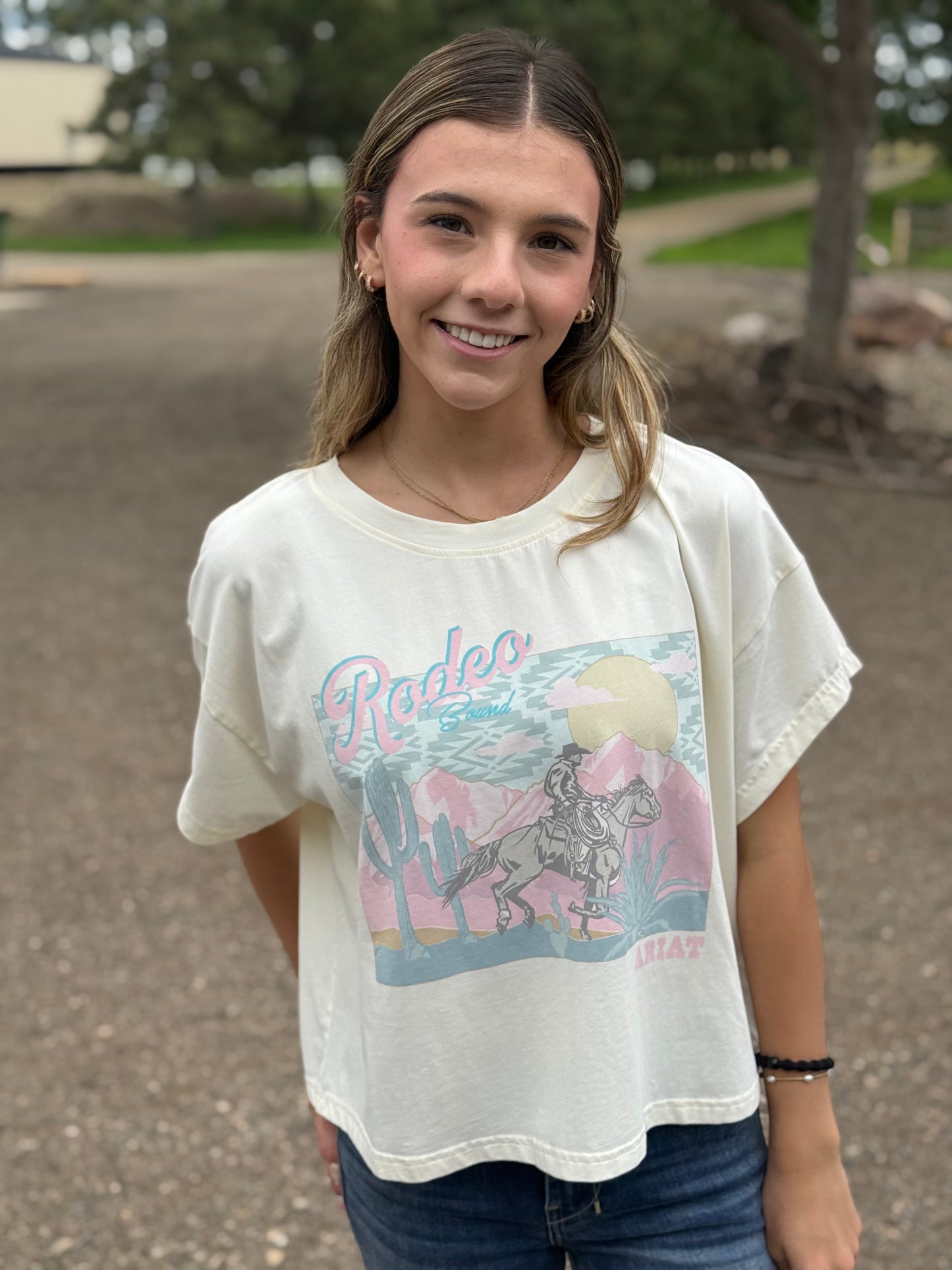 Ariat- Womens Rodeo Bound SS TShrt (Pristine)