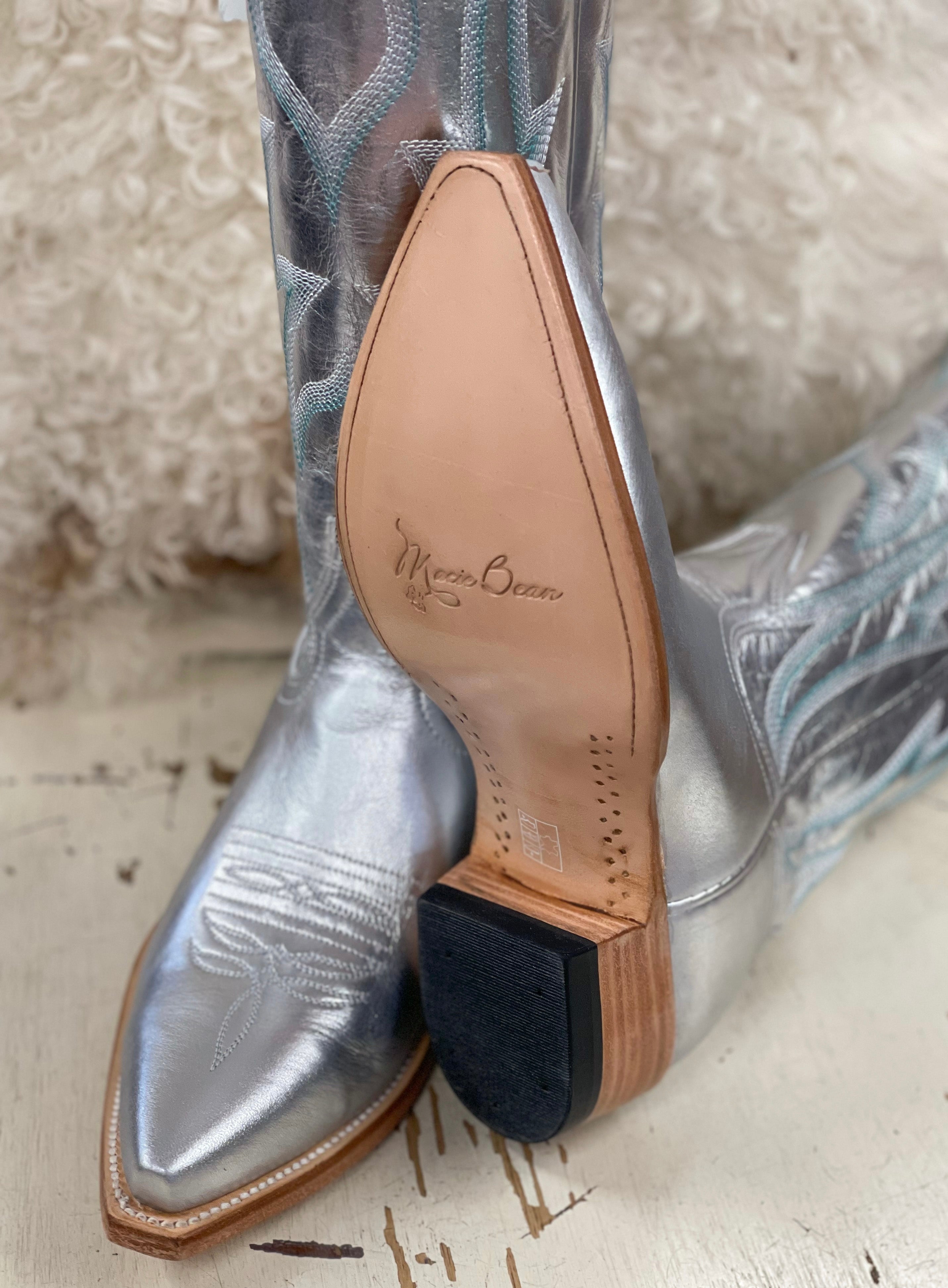 ladies silver dress boots Womens Smokeshow Boots Silver 6 Casual