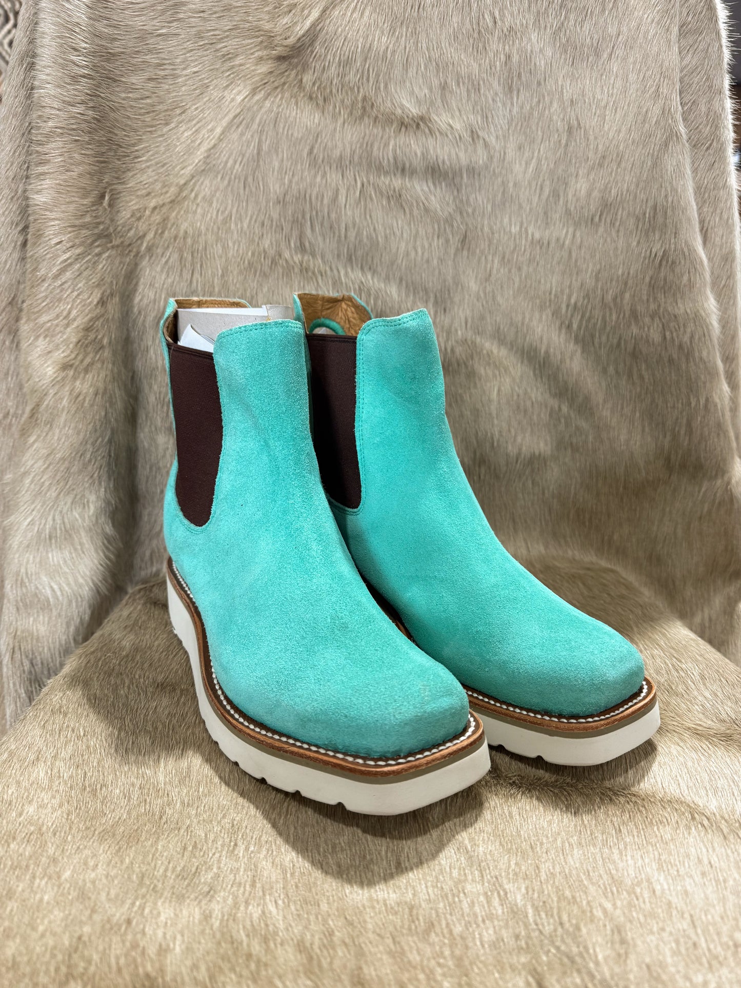 Macie Bean - Turquoise Suede Bootie
