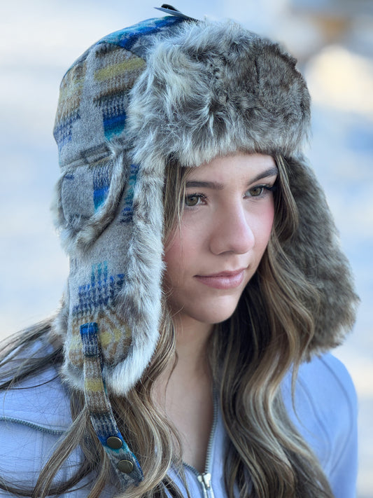 Pendleton Trapper Hat - Chief Joseph Blue