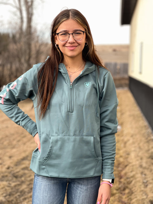 Ariat - TEK Hoodie 1/2 Zip Hood - North Atlantic