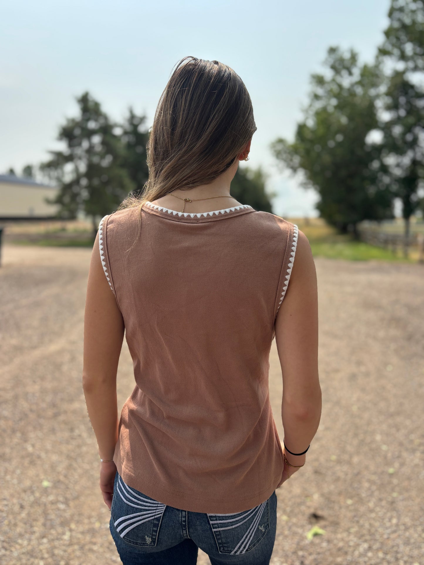 The Karlee Top - Brown