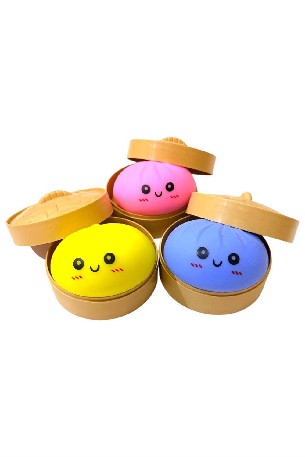 Dumpling Mystery Box Dumpling Squishy Large with steamer box: Glitter