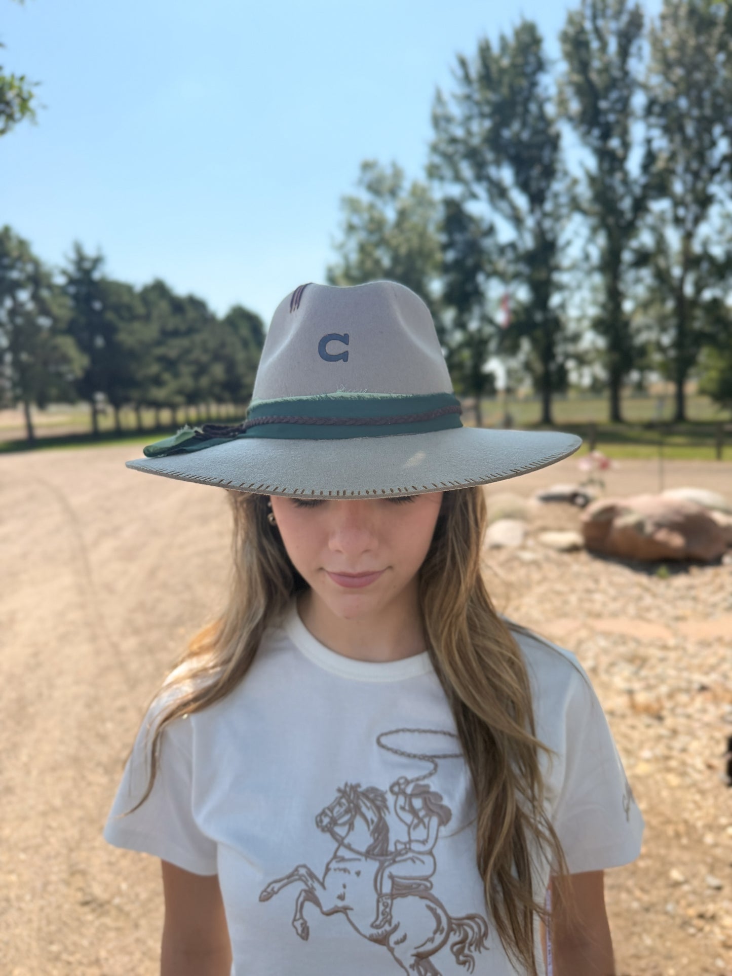 Charlie 1 Horse - Branded Hat Decorated - Mushroom