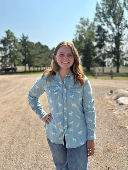 Tasha Polizzi - Women’s Blue Maxine Shirt