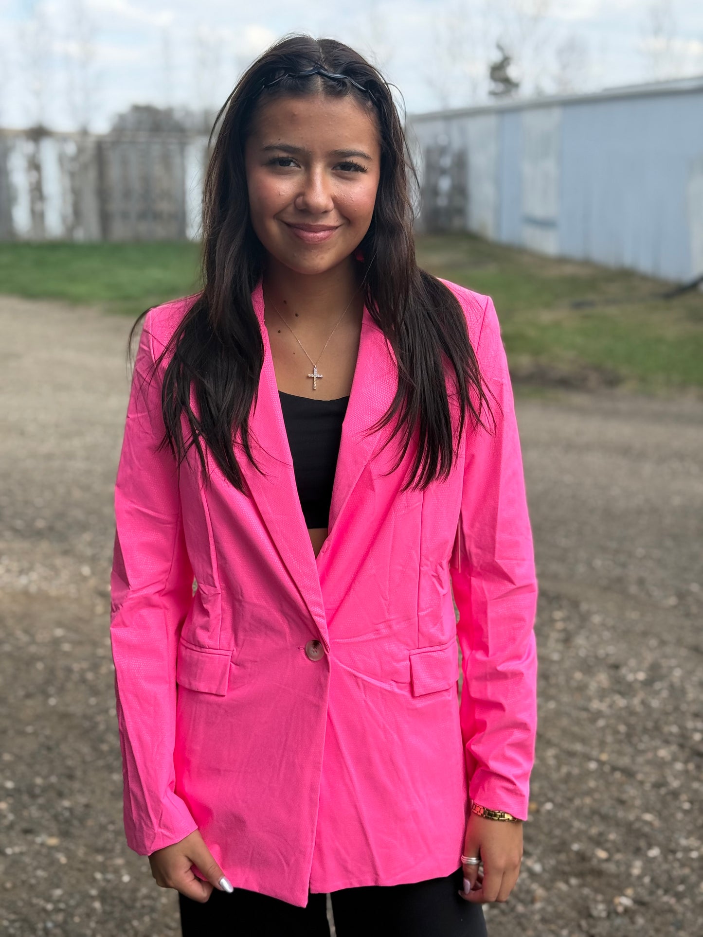 The Hilton Blazer - Hot Pink
