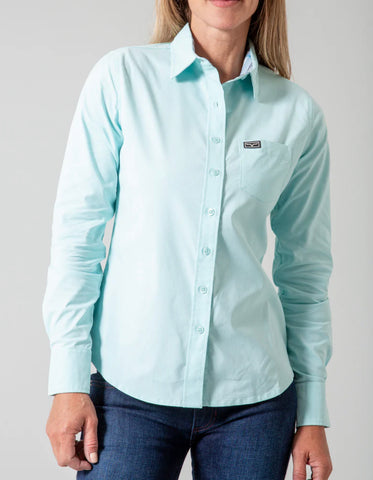 Kimes Ranch Ladies Linville Top - Lt Turquoise