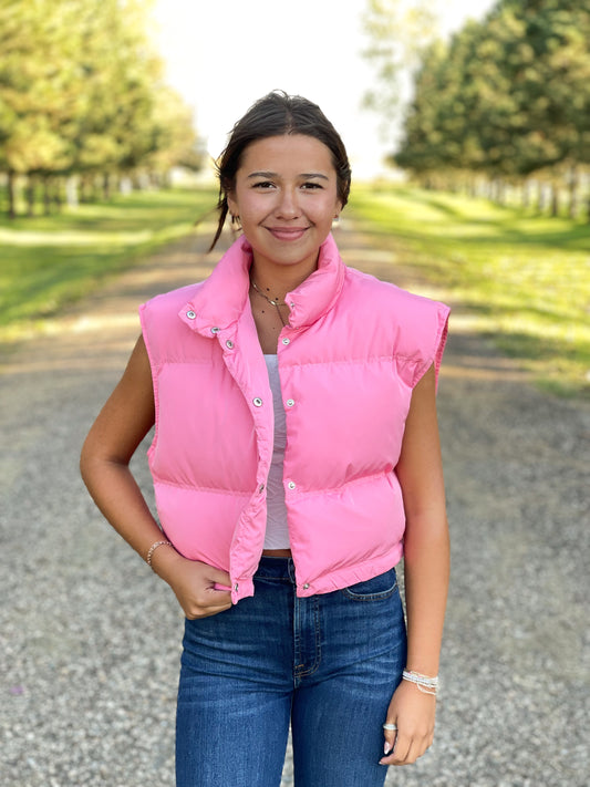 Pink Puffer Vest