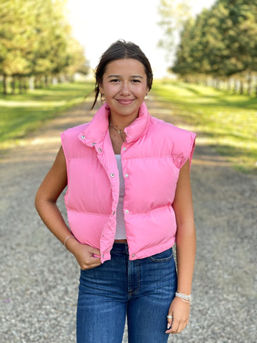 Pink Puffer Vest