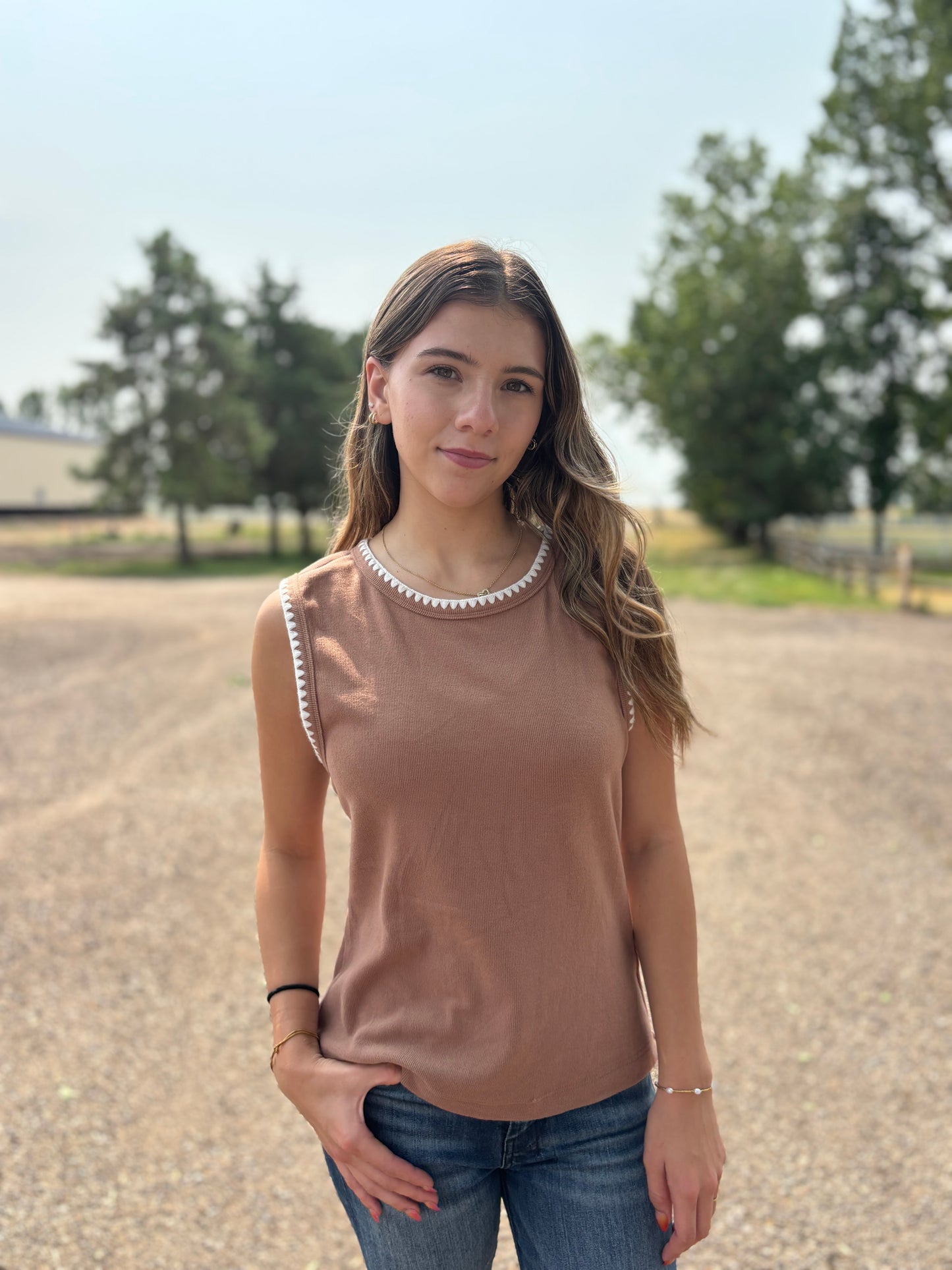 The Karlee Top - Brown