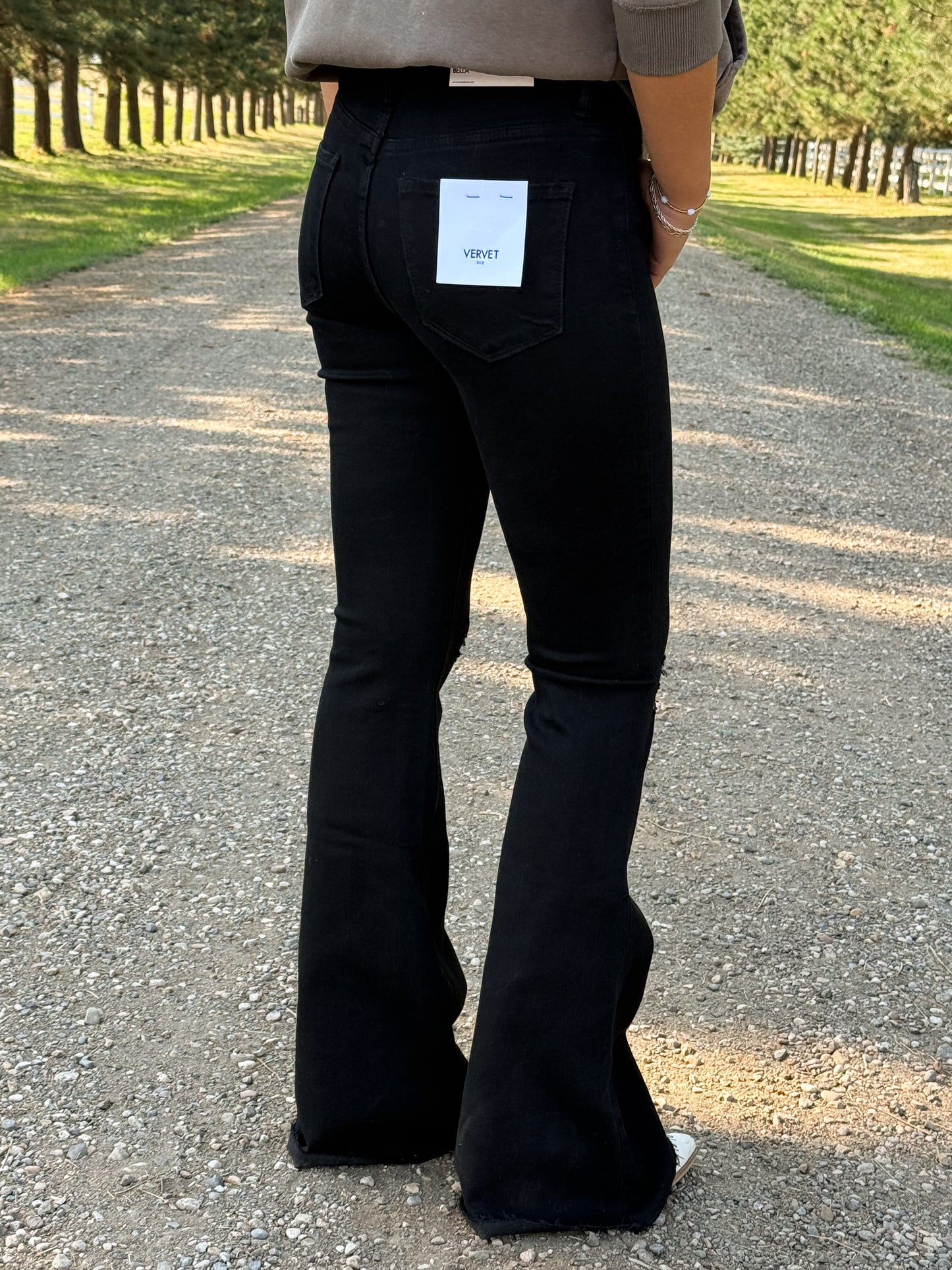 Vervet - High Rise Black Flares