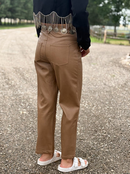 The Cocoa Leather Pants