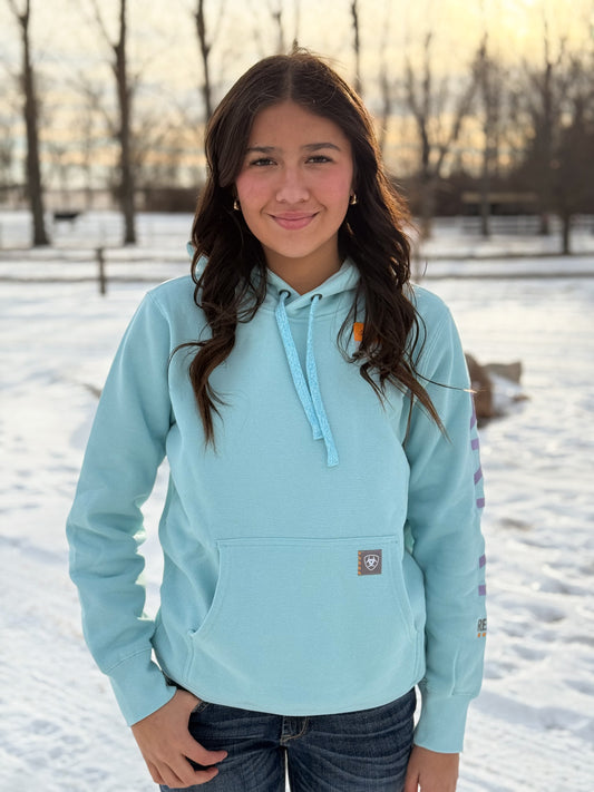 Ariat Women’s Rebar Graphic Hood - Aquatic