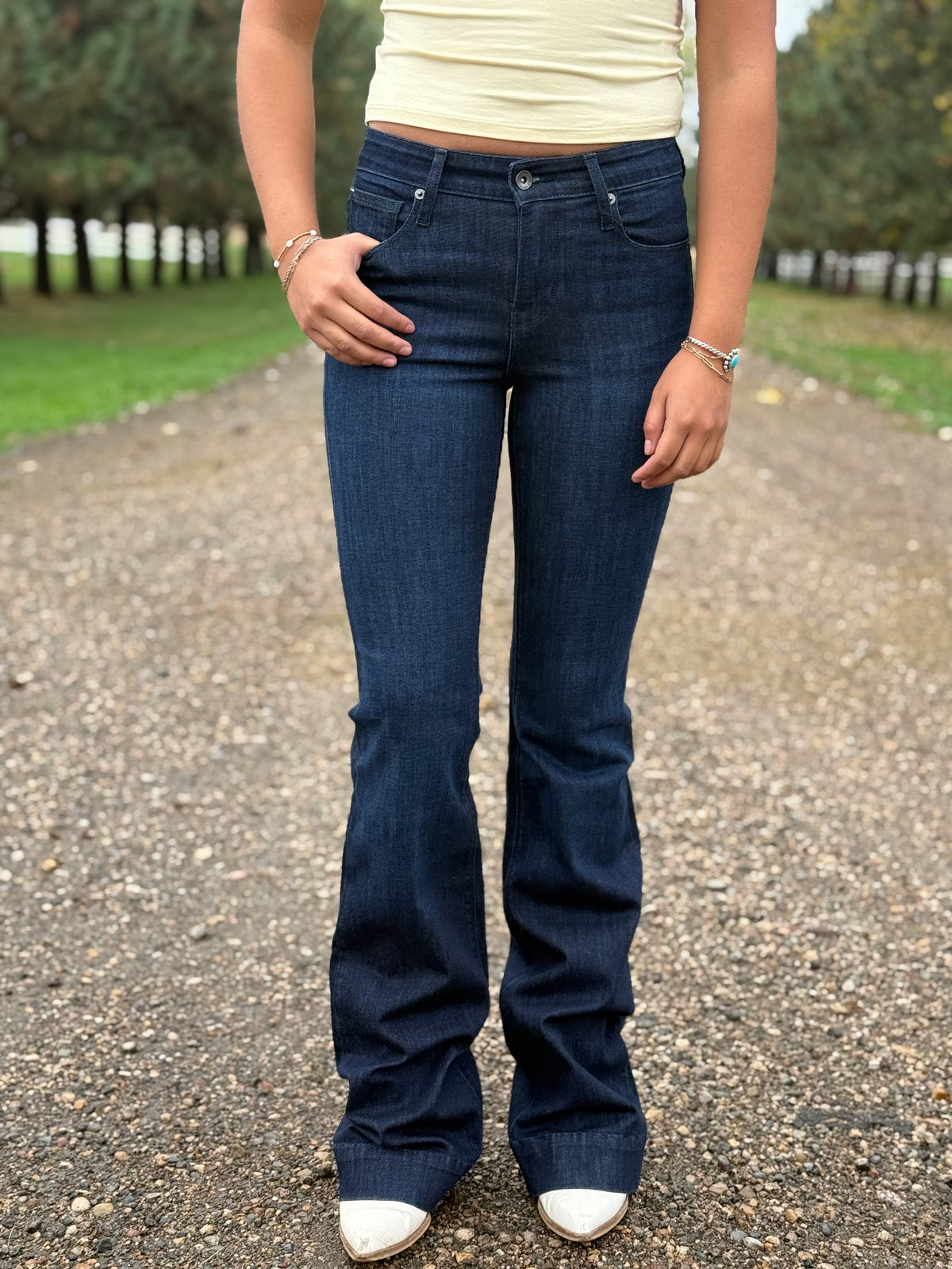 HAALA - Bella Trouser - Deep Ocean: Navy Stitch