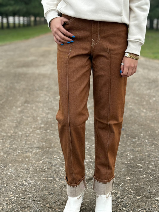 Ariat - Dunkin’ Straight Leg - Ultra High Rise - Pecan Brown