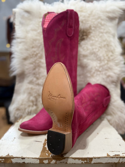 Macie Bean - “If Karlee Were A Girl” Pink Suede Boots