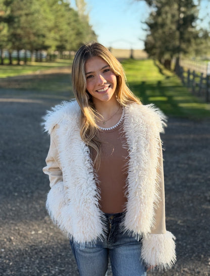 The Tan Fluffy Jacket