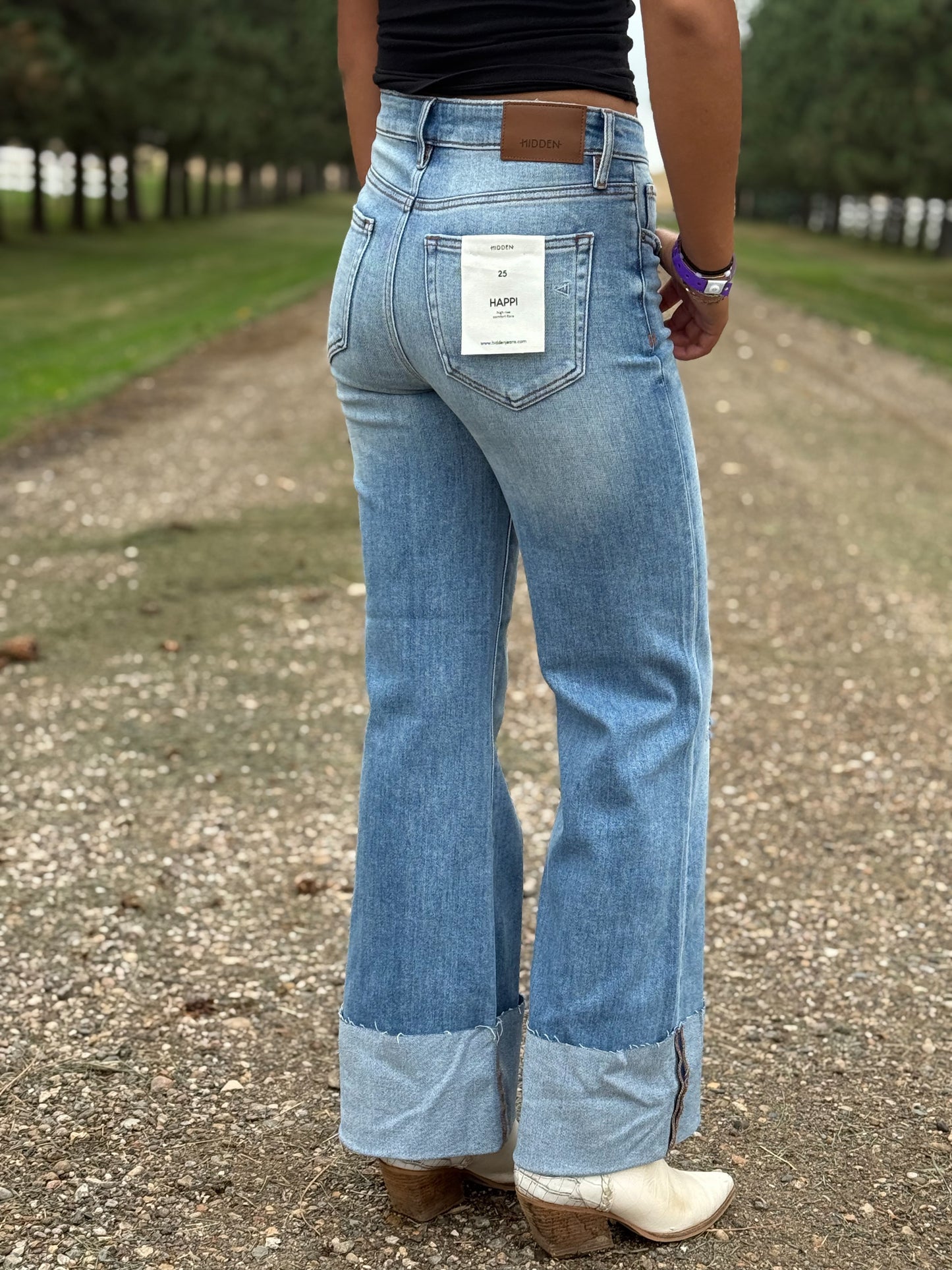The Jen Cuffed High Rise Flare