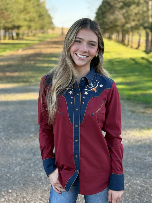 Ariat - Womens Sissy Snap Shirt - Rubaiyat / Navy