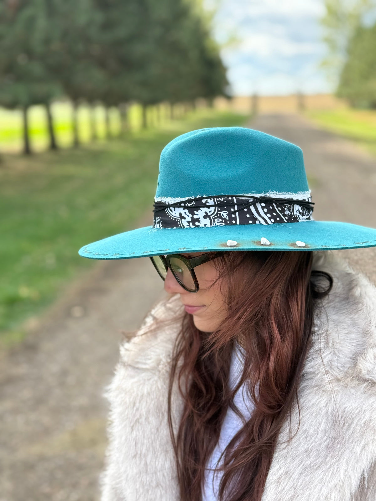 Charlie 1 Horse - Branded Hat Decorated - Teal