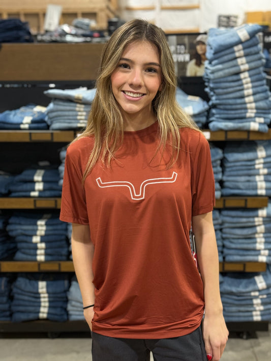 Kimes Ranch Outlier Tech Tee - Rust