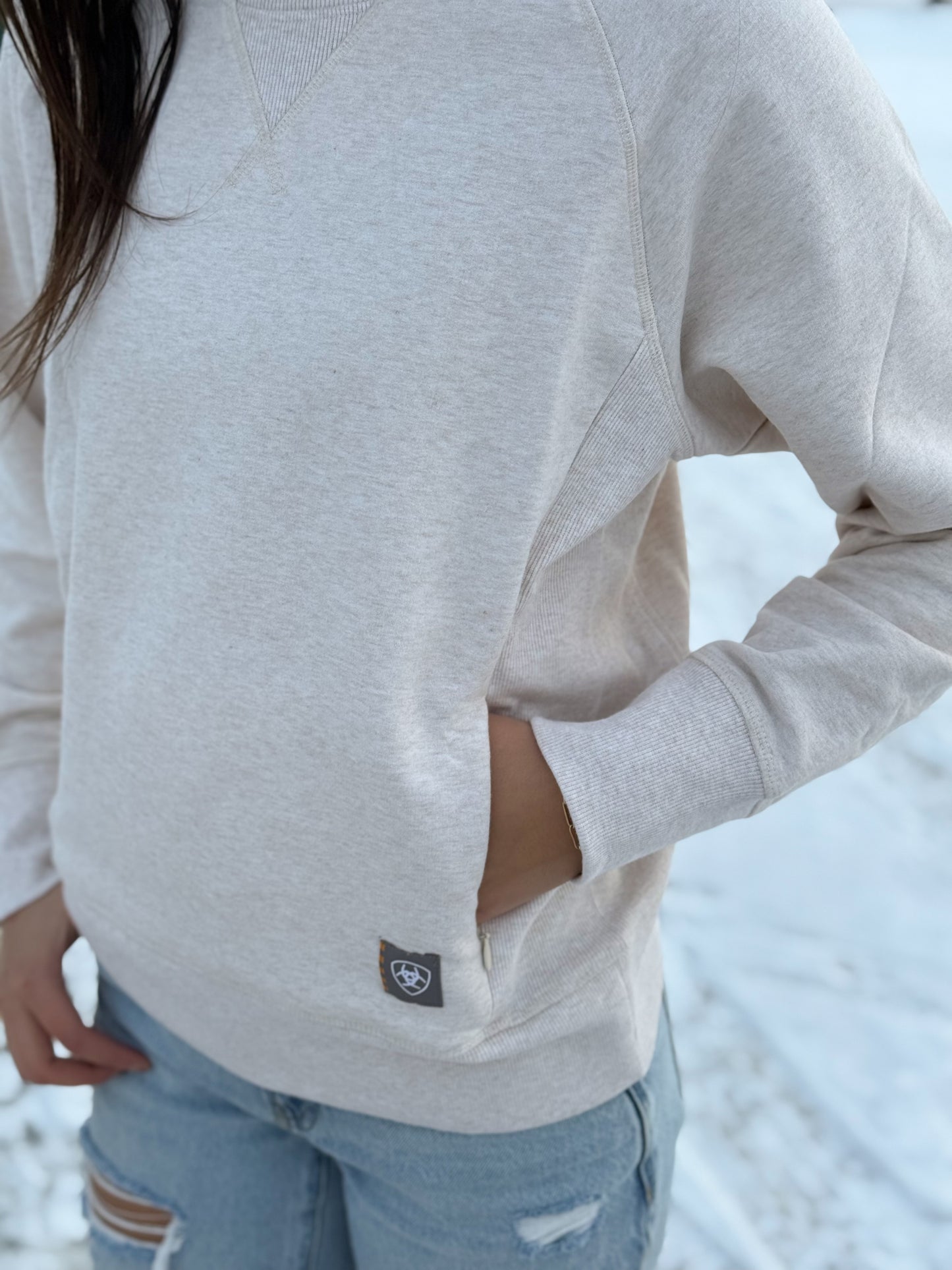 Ariat - Womens Rebar Fleece Sweatshirt Sun Kiss Heather