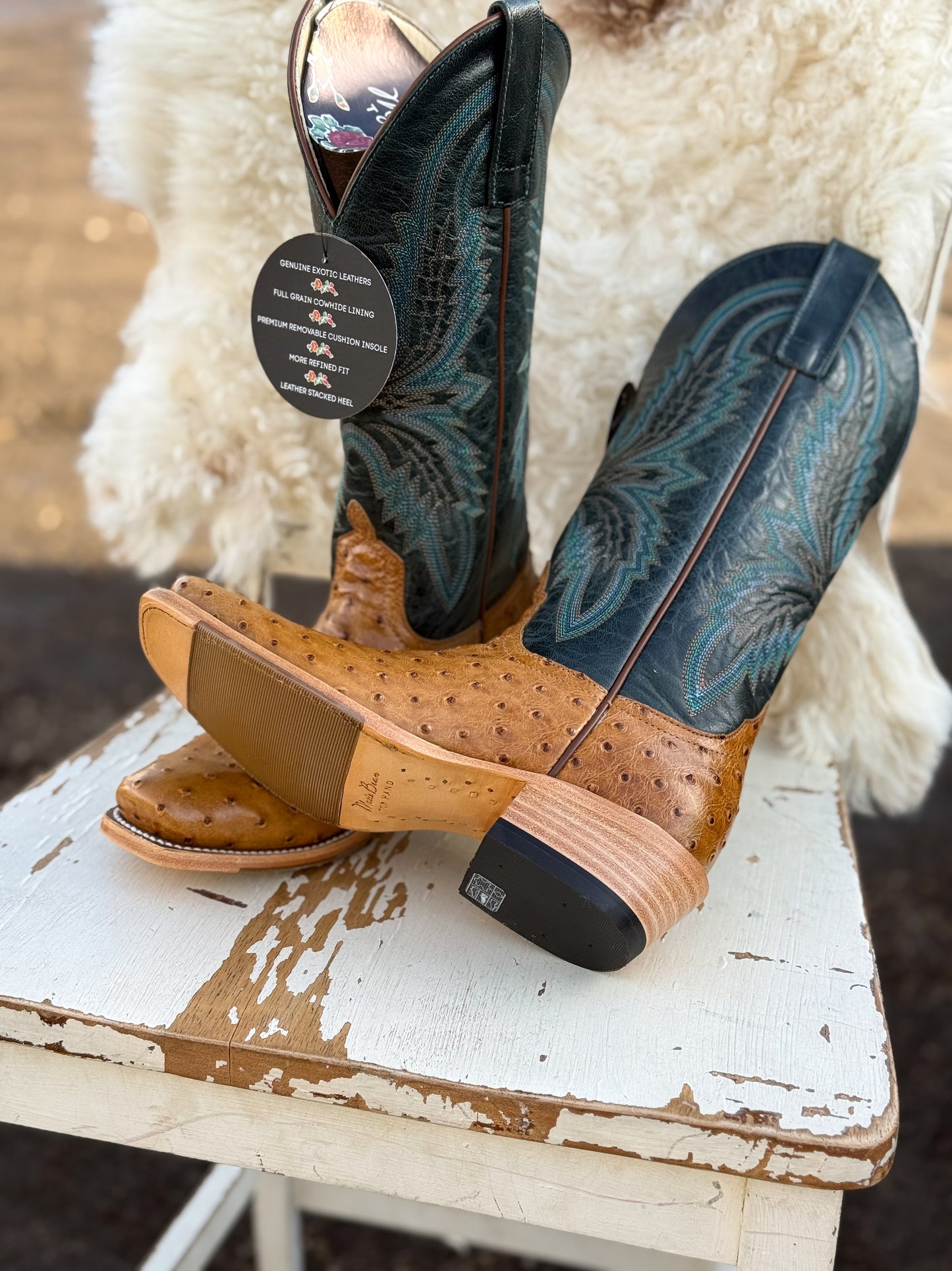 Macie Bean Antique Saddle FQ Ostrich