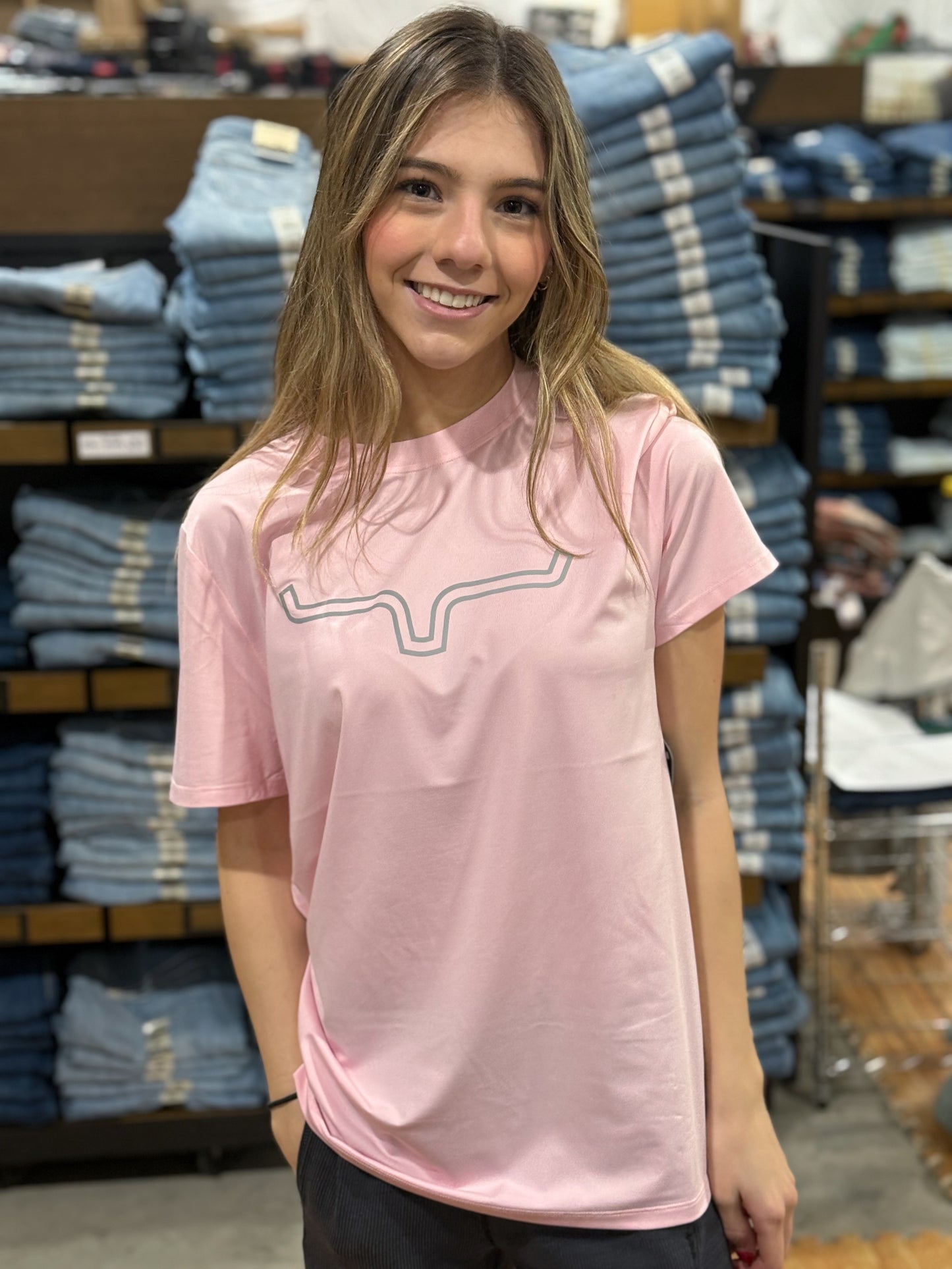 Kimes Ranch - Ladies Outlier Tech Tee - Blush