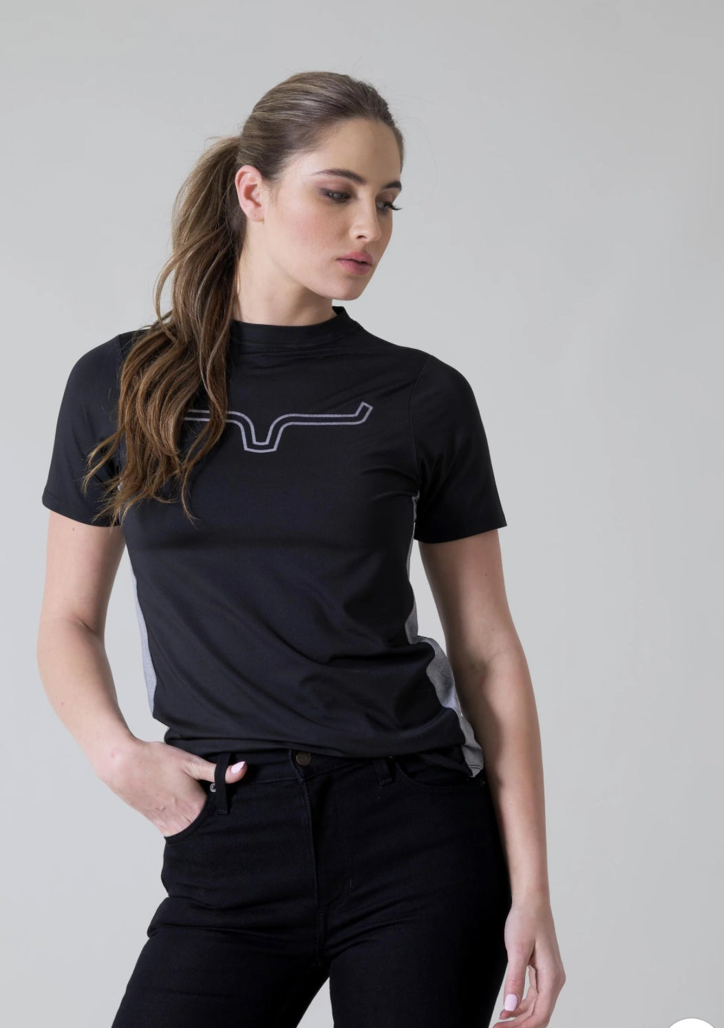 Kimes Ranch - Ladies Phase 2 Tech Shirt - Black