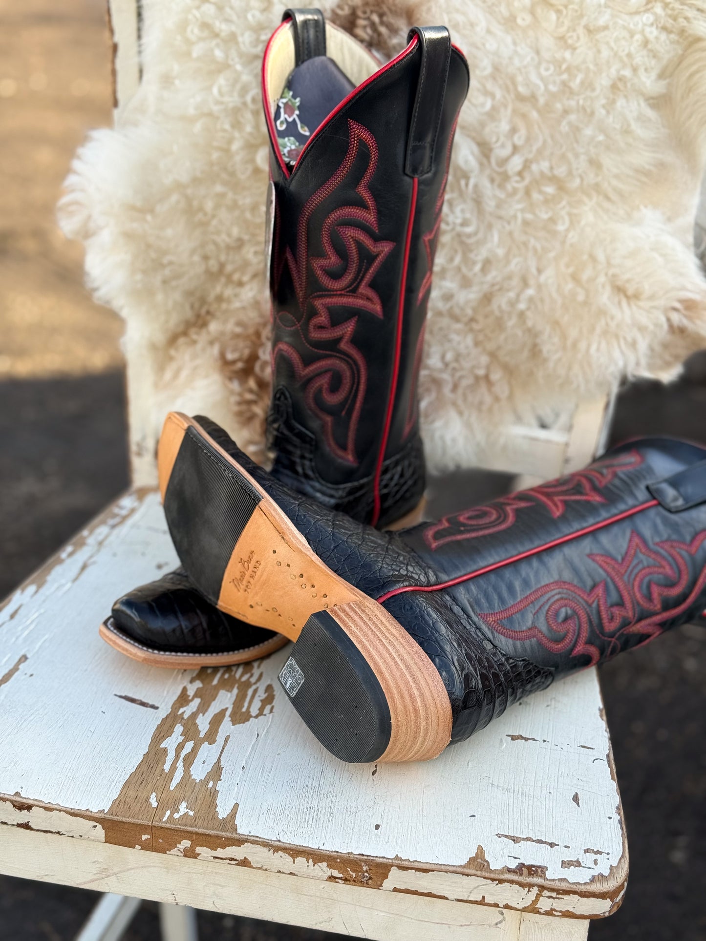 Macie Bean Black Caiman Belly