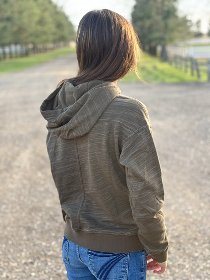 Kimes Ranch - Tess Western Hoodie - Dark Olive