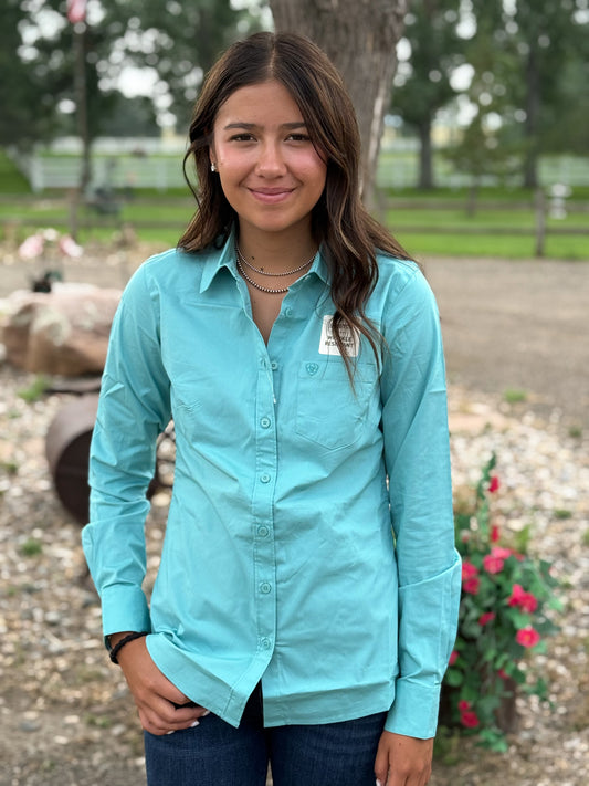 Ariat - Womens WR Kirby Stretch Shirt - Aqua Sea