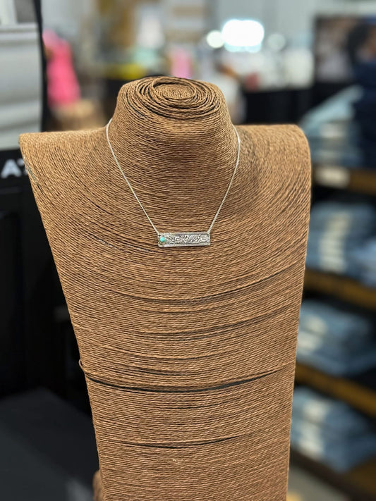 Bar Necklace with Turquoise
