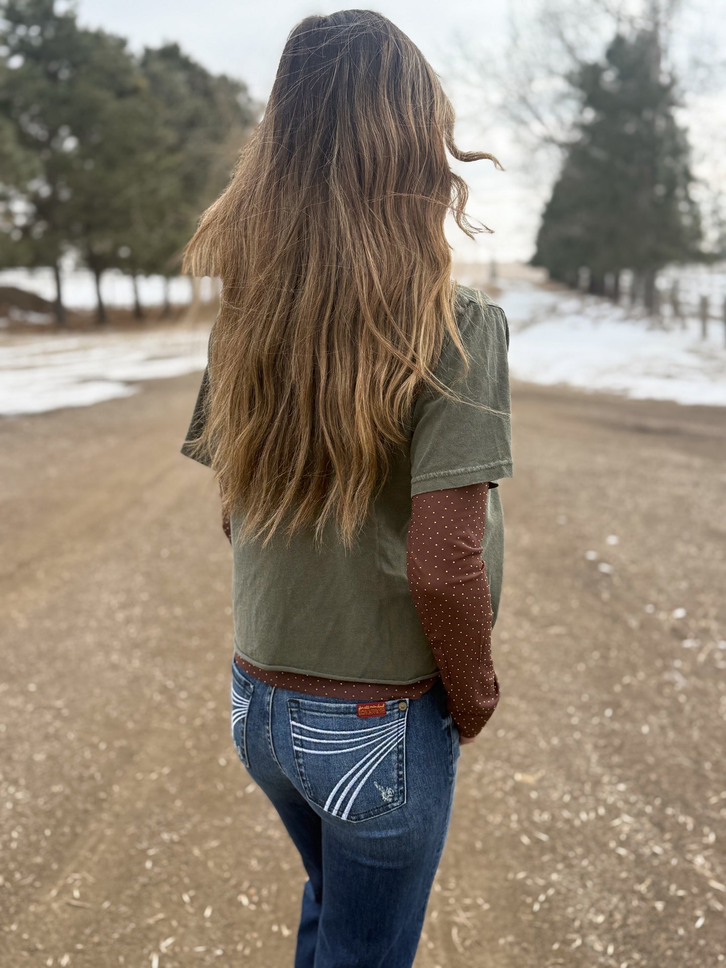 MHF 1 The Howdy Longhorn Tee - Olive