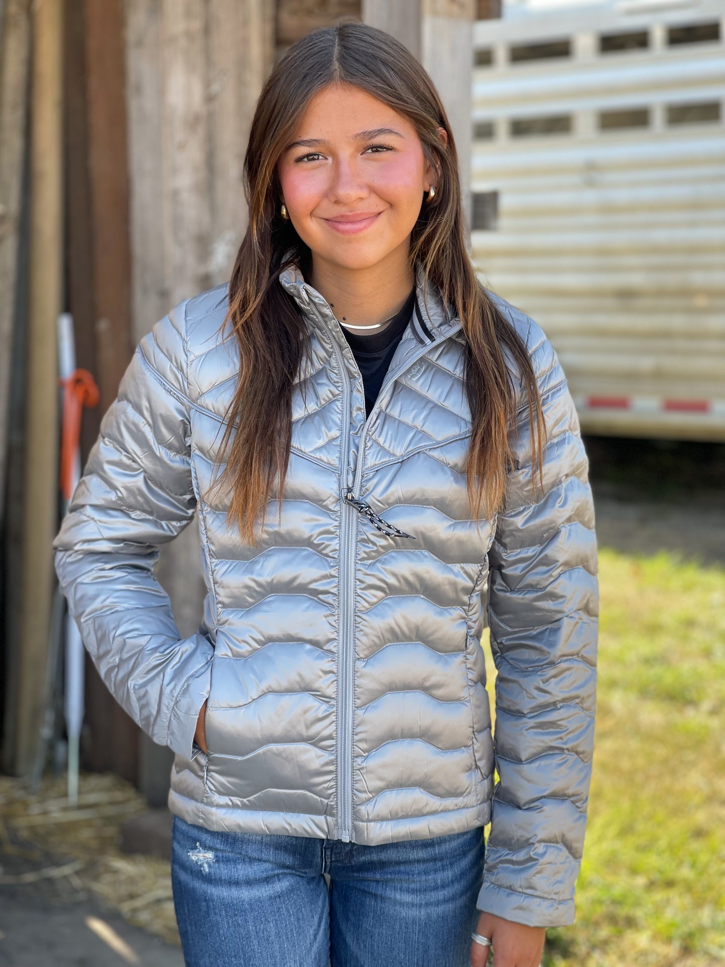 Ariat - Ideal Down Jacket - Iridescent Ultimate Grey