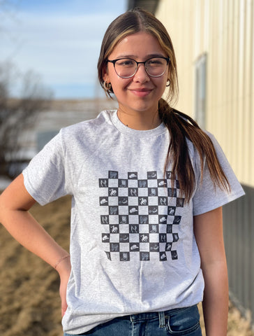 The Checkerboard Western Tee